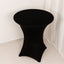Spandex 36" Round Cocktail Table Cover Black - Easy to Maintain Stretch Fitted Highboy Tablecloth