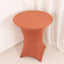 Spandex 36" Round Cocktail Table Cover Terracotta (Rust) - Easy to Maintain Stretch Fitted Highboy Tablecloth