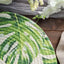 4-Pack Table Placemats Tropical Leaf Design Green Cotton Round - Woven Indoor/Outdoor Dining Mats 15"