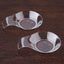 24-Pack Dessert Plates Round Design with Handle Clear - Plastic Disposable Dipping Bowls 3"