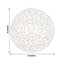 6-Pack Table Placemats Woven Fiber Design White Round - Disposable Mats for Dining and Events 15"