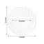 10-Pack Plastic 7.5" Round Salad Dessert Plates in Clear with Gold Flair Rim - Disposable Party Plates for Upscale Banquets & Special Occasions