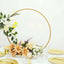 28" Gold Metal Round Hoop Wedding Centerpiece, Self Standing Table Floral Wreath Frame