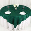 Taffeta 72"x72" Table Overlay Square Tablecloth Hunter Emerald Green - Accordion Crinkle Table Cover