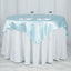 Satin 60"x60" Table Overlay Square Tablecloth Light Blue - Smooth Silky Touch Table Cover