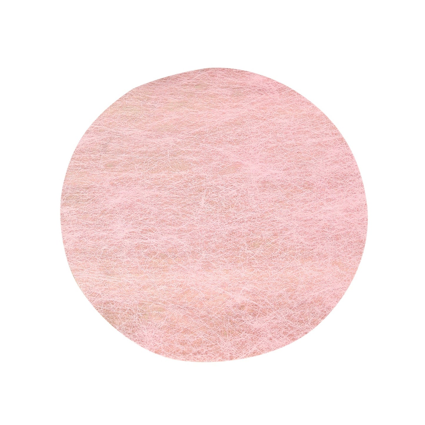 50 Pack Disposable Pink Placemats, 13" Non-Woven Mesh Fiber Round Table Mats for Dining & Events