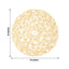 6-Pack Table Placemats Woven Fiber Design Beige Round - Disposable Mats for Dining and Events 15"