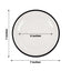 10-Pack Plastic 7" Round Appetizer Plates in Clear with Black Rim - Sleek Disposable Salad Plates for Banquets & Special Occasions