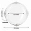 10-Pack Plastic 10" Round Dinner Plates in Clear with Silver Leaf Embossed Rim - Disposable Vintage Baroque Style Plates