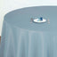 Polyester 120" Round Tablecloth Dusty Blue - Seamless Wrinkle-Resistant Table Cover