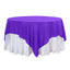 Polyester 90"x90" Table Overlay Square Tablecloth Purple - Wrinkle-Resistant & Durable Table Cover