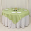 Lamour Satin 72"x72" Table Overlay Square Tablecloth Sage Green - Smooth Finish Table Topper