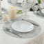 50 Pack Disposable Metallic Silver Placemats, 13" Non-Woven Mesh Fiber Round Table Mats for Dining & Events