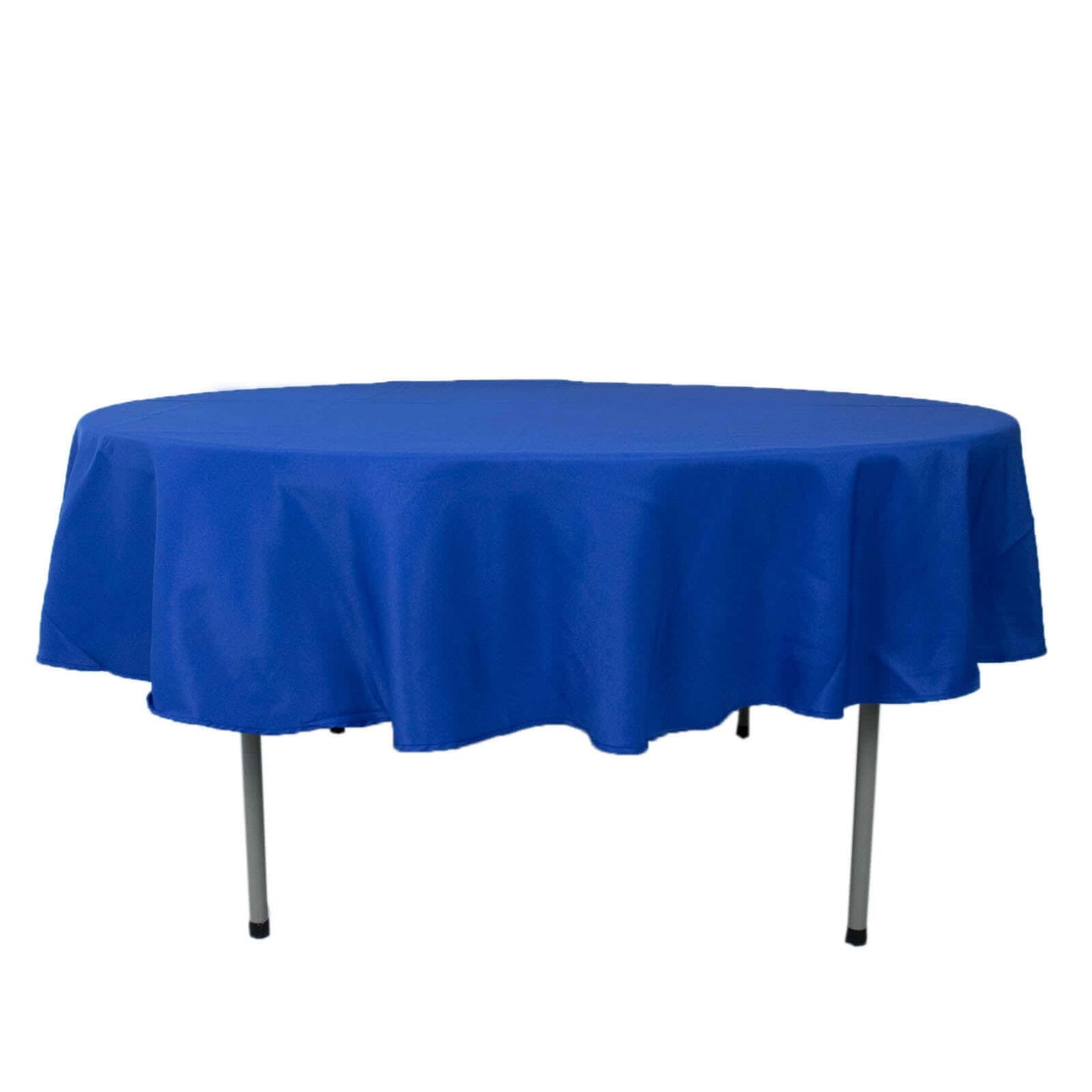 Premium Polyester 90" Round Tablecloth Royal Blue - Stain and Wrinkle-Resistant Design with 220GSM Thickness Table Cover