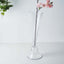 Set of 2 Glass Trumpet Vases Reversible Clarinet Design Clear - Stylish Flower Centerpieces for Events 24"