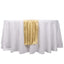 Satin 12"x108" Table Runner Champagne - Stripe Table Decor