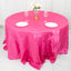 Taffeta 132" Round Tablecloth Fuchsia - Seamless Accordion Crinkle Table Cover