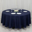 Cotton Blend 108" Round Tablecloth Navy Blue - Wrinkle-Resistant Design