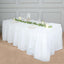 5 Pack Plastic Table Skirts White Ruffled - Durable Disposable Skirts for Events 14ft