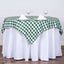 Polyester 54"x54" Table Overlay Square Tablecloth White/Green - Checkered Buffalo Plaid Design for Casual Table Settings