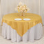Lamour Satin 72"x72" Table Overlay Square Tablecloth Champagne - Smooth Finish Table Topper