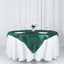 Satin 60"x60" Table Overlay Square Tablecloth Hunter Emerald Green - Smooth Silky Touch Table Cover