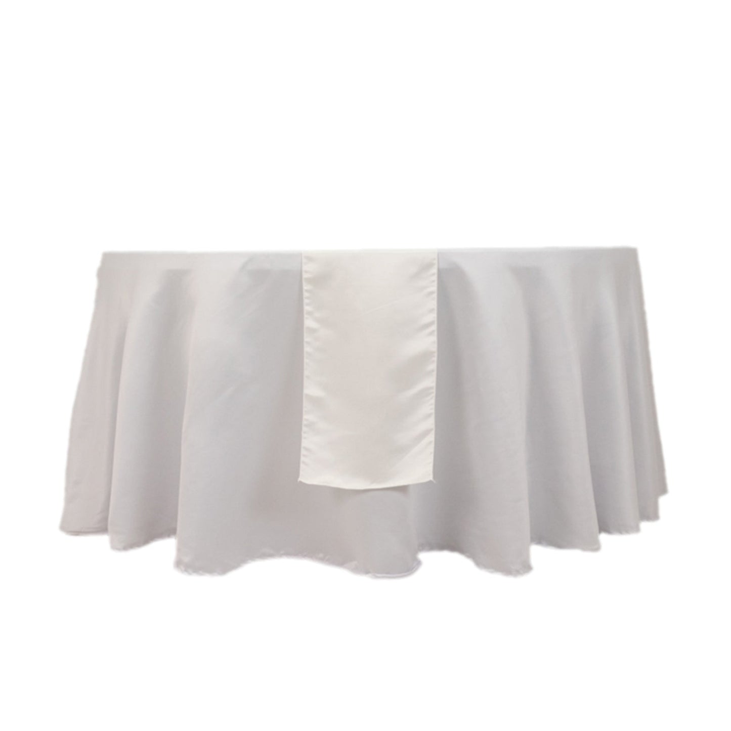 Lamour Satin 12"x108" Table Runner Ivory - Smooth & Lustrous Finish