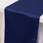 Lamour Satin 12"x108" Table Runner Navy Blue - Smooth & Lustrous Finish
