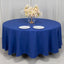 Cotton Blend 108" Round Tablecloth Royal Blue - Wrinkle-Resistant Design