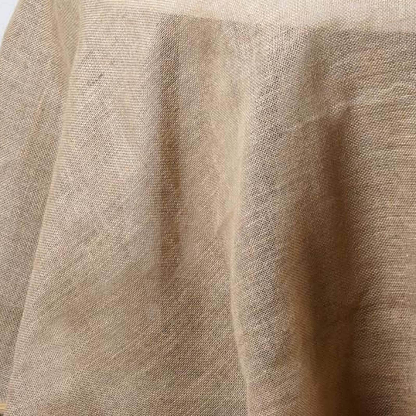 Burlap Jute 90" Round Tablecloth Natural - Rustic Boho Chic Table Linen