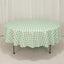 Polyester 90" Round Tablecloth White/Sage Green - Checkered Buffalo Plaid Table Cover