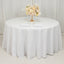 Cotton Blend 120" Round Tablecloth White - Seamless Wrinkle-Resistant Design for Upscale Occasions