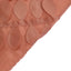 Taffeta 120" Round Tablecloth Terracotta (Rust) | 3D Leaf Petal Design Seamless Table Cover