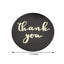 500Pcs 1.5" Thank You Gold Foil Text On Black Stickers Roll DÃ©cor Labels and Seals for DIY Envelope - Round