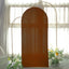6ft Cinnamon Brown Spandex Fitted Chiara Backdrop Stand Cover For Round Top Wedding Arch