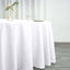 Polyester 120" Round Tablecloth White - Seamless Wrinkle-Resistant Design for Weddings