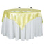 Satin 72"x72" Table Overlay Square Tablecloth Yellow - Smooth Finish Table Cover