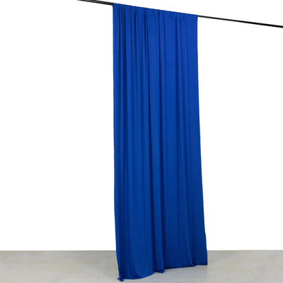 Royal Blue 4-Way Stretch Spandex Event Curtain Drapes Wrinkle Free Backdrop Event Panel with Rod Pockets - 5ftx10ft
