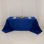 Lamour Satin 90"x132" Rectangle Tablecloth Royal Blue - Soft & Silk-Like Seamless Table Cover