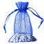 10 Pack 6"x9" Royal Blue Organza Drawstring Wedding Party Favor Bags