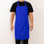 Royal Blue Premium Polyester Cooking Chef Apron with Adjustable Neck and Long Ties, Waterdrop Resistant 2 Pockets Unisex Kitchen Bib Apron