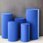 Set of 5 Royal Blue Spandex Cylinder Pedestal Stand Covers, Stretchable Pillar Prop Covers - 160 GSM