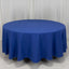 Cotton Blend 108" Round Tablecloth Royal Blue - Wrinkle-Resistant Design