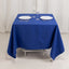 Cotton Blend 70"x70" Square Tablecloth Royal Blue - Wrinkle-Resistant Fabric Table Cover