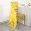 Chiffon Chair Sash with Curly Design Yellow - Stylish Chair Decorations