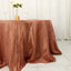 Taffeta 132" Round Tablecloth Terracotta (Rust) - Seamless Accordion Crinkle Table Cover
