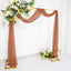 18ft Terracotta (Rust) Sheer Organza Wedding Arch Drapery Fabric, Window Scarf Valance