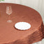 Taffeta 72"x72" Table Overlay Square Tablecloth Terracotta (Rust) - Accordion Crinkle Table Cover