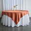 Satin 72"x72" Table Overlay Square Tablecloth Terracotta (Rust) - Smooth Finish Table Cover