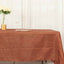Taffeta 60"x102" Rectangle Tablecloth Terracotta (Rust) - Accordion Crinkle Table Cover